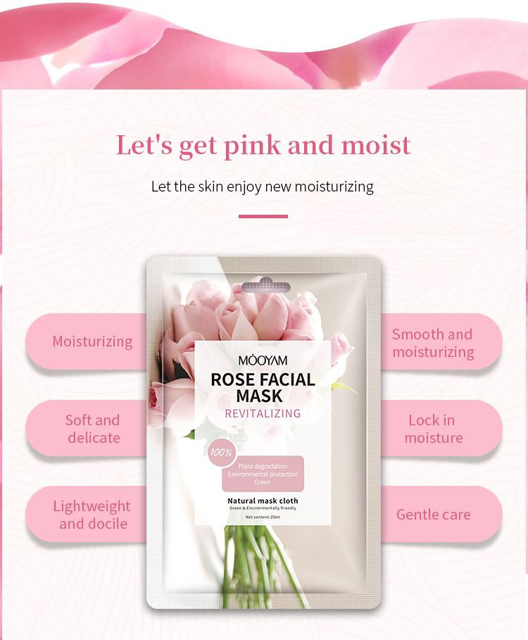 skincare rose facial sheet mask