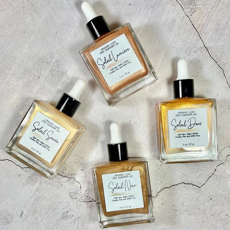 gold shimmer body oil