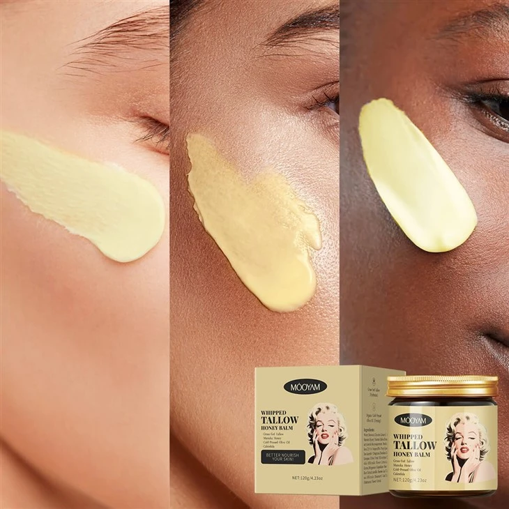 MOOYAM Whipped Tallow Honey Balm – Skin Salvation For Parched Skin | Ultra-Rich Moisture & Repair